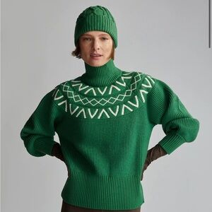 Varley Marcie Fair Isle Yoke Knit Sweater NWT Small